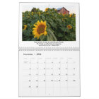 Calendrier des tournesols et des écritures