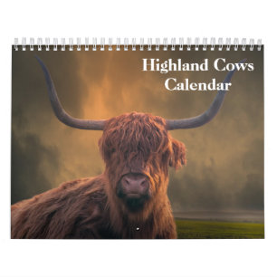 Calendrier des vaches Highland 2025