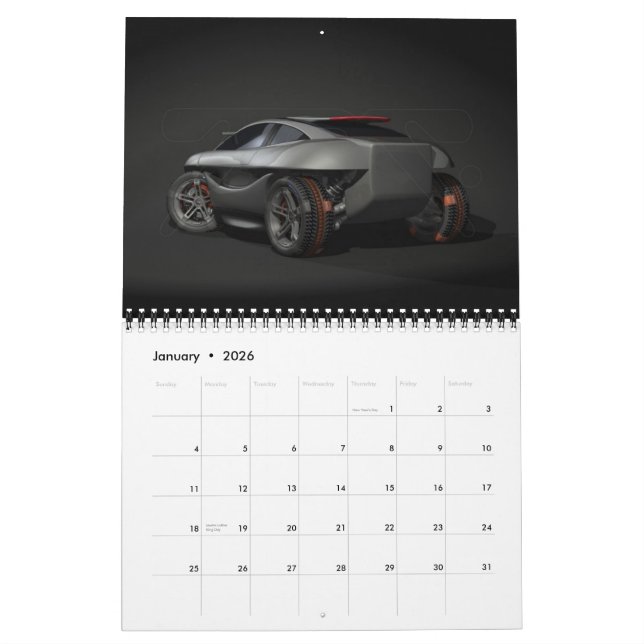 Calendrier des voitures 2008 de concept (Jan 2026)