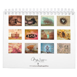 Calendrier Design d'art Vintage moderne 2024 Mensuel