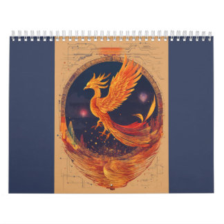 Calendrier "Design de tatouage Phoenix céleste