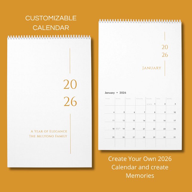 Calendrier Design minimaliste propre (Créateur téléchargé)