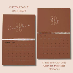 Calendrier Design minimaliste propre