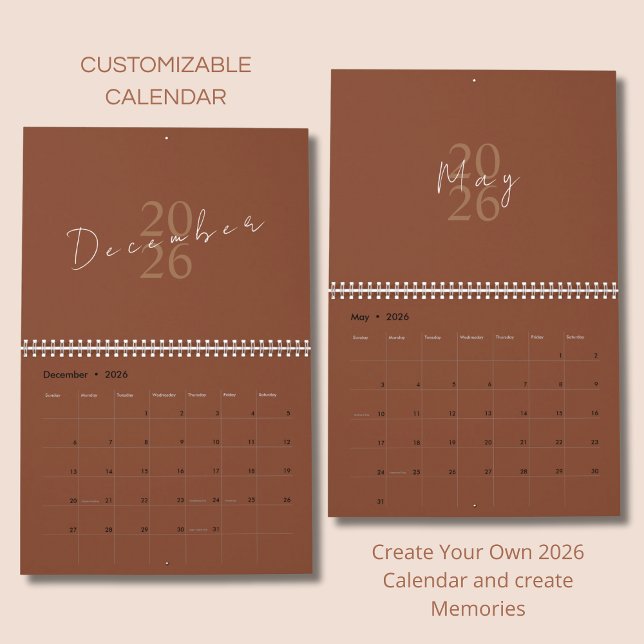 Calendrier Design minimaliste propre (Créateur téléchargé)