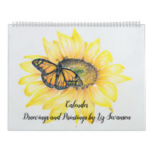 Calendrier - Dessins et tableaux de Liz Swanson