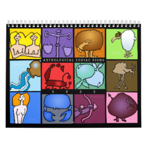 Calendrier Dessins originaux Graphique de signes astrologique