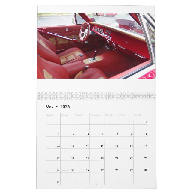 Calendrier Deux page, milieu, pro esquive de rue de (Mai 2026)