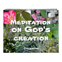 Calendrier Dieu méditation jardin : mots & notes