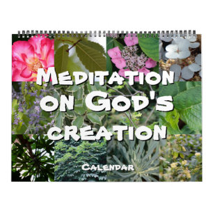 Calendrier Dieu méditation jardin : mots & notes
