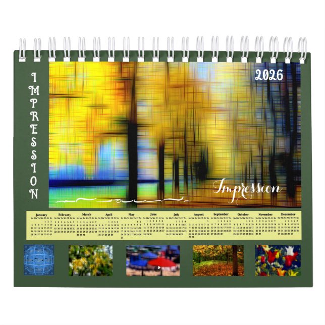 Calendrier Digital effect of style "impression" calendar (Protection)