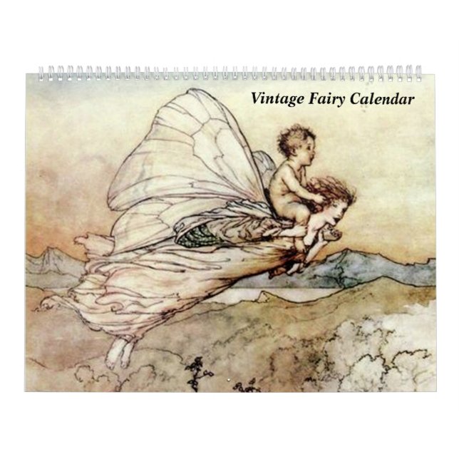 Calendrier d'illustration de fées vintages (Protection)