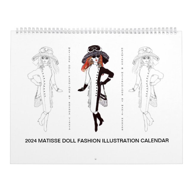 Calendrier d'illustration de mode de la poupée Mat (Protection)