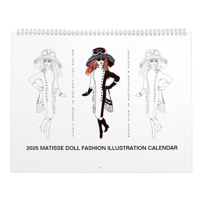 Calendrier d'illustration de mode de la poupée Mat (Protection)