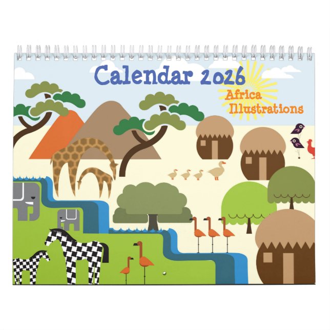 Calendrier d'illustrations d'Afrique (Protection)