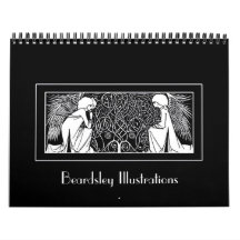 Calendrier d'illustrations de Nouveau d'art de