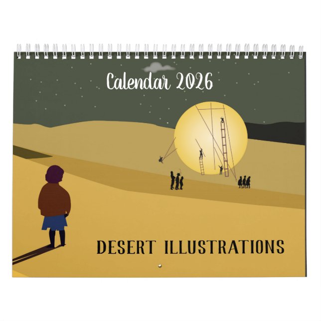 Calendrier d'illustrations désertiques (Protection)