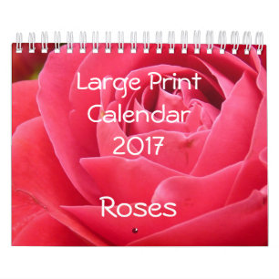 Calendrier d'impression grand 2017 Rose petit