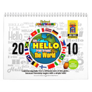 Calendrier Dites BONJOUR de partout dans le monde