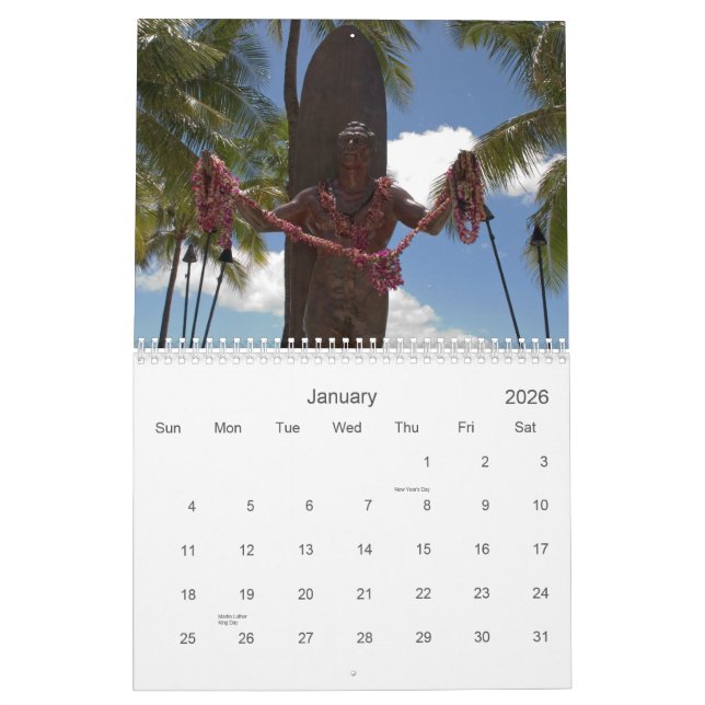 Calendrier d'Oahu 2007 (Jan 2026)