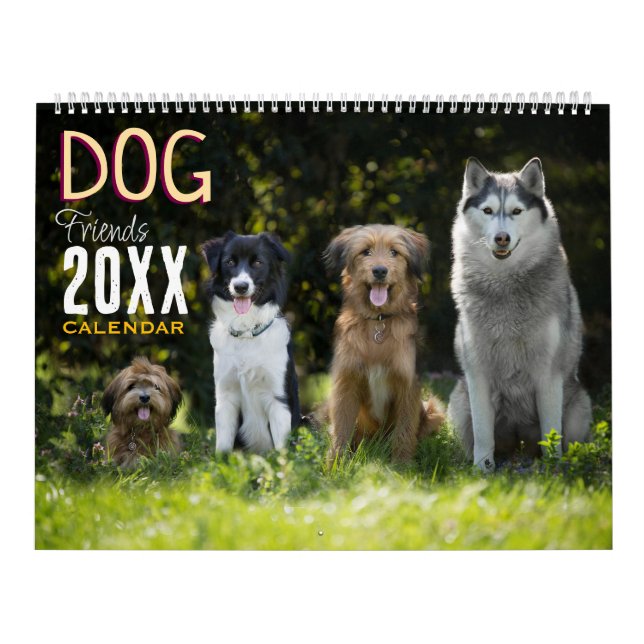 Calendrier Dog Friends Wall Calendar 2026 Animals (Protection)