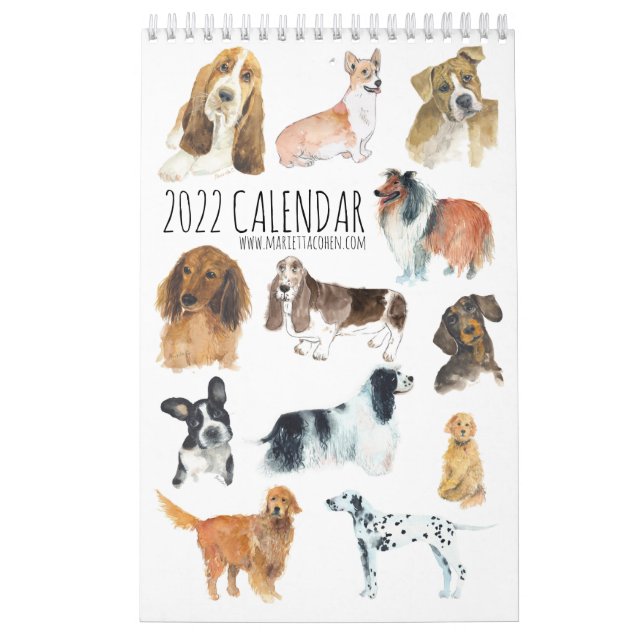Calendrier DOGS 2023, page unique, blanc (Protection)