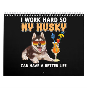 Calendrier Don Husky  Amoureux de Husky Funny