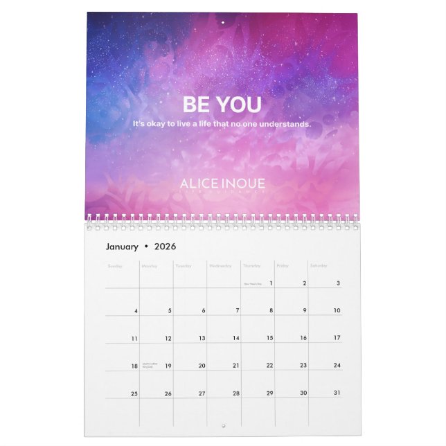 Calendrier d'orientation de la vie d'Alice Inoue 2 (Jan 2026)