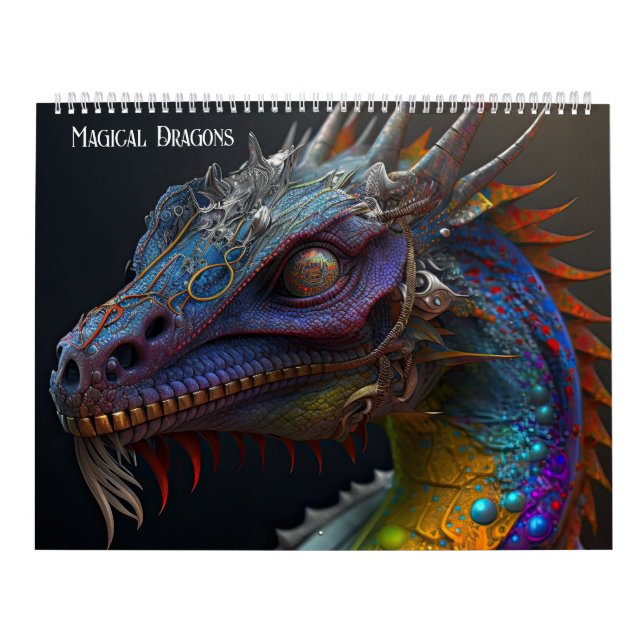 Calendrier Dragons d'imaginaire magique - L'art généré par l' (Protection)