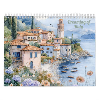 Calendrier Dreaming of Italy | 2026 Watercolor Landscape