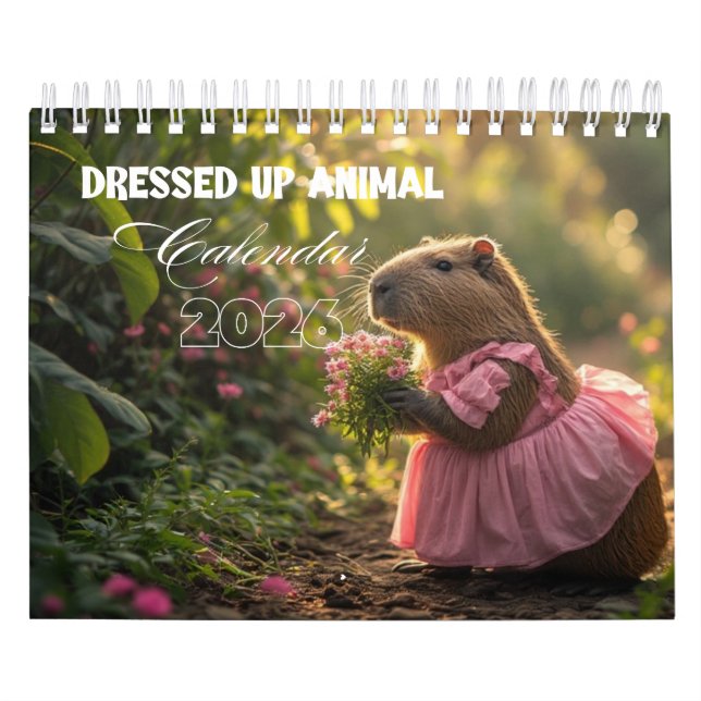 Calendrier Dressed Up Animal Calendar 2026 (Protection)
