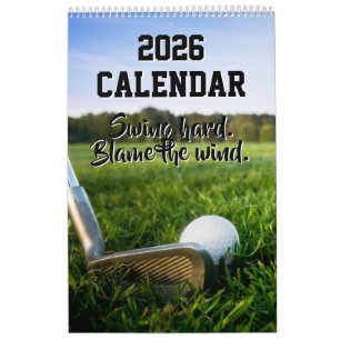 Calendrier drôle 2027 Citations de golf Papa golfe
