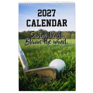 Calendrier drôle 2027 Citations de golf Papa golfe