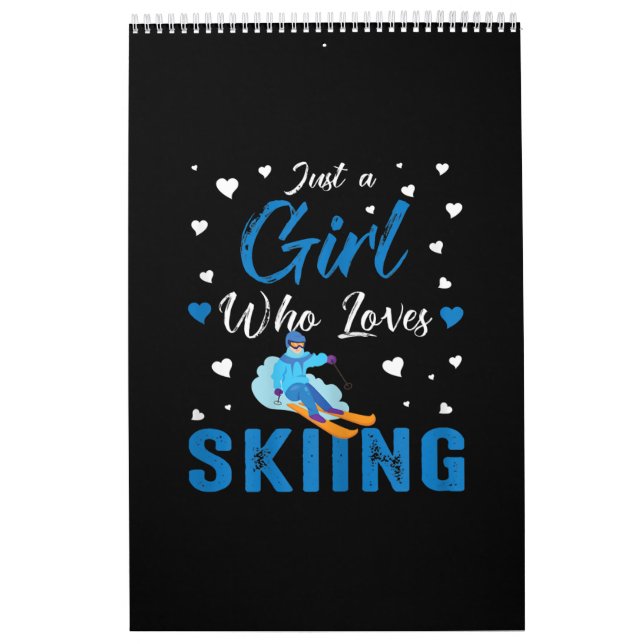 Calendrier Drôle cadeau Ski Hiver Sports Juste Une Fille Qui  (Protection)