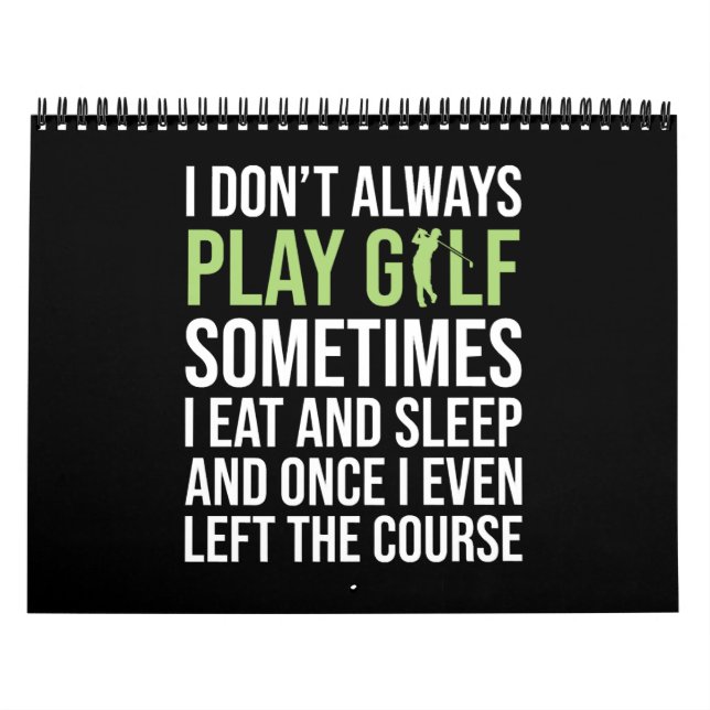 Calendrier Drôle Cadeaux De Golf Pour Hommes Amateurs De Golf (Protection)