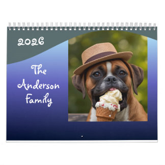 Calendrier drôle de chien photo personnalisée cade