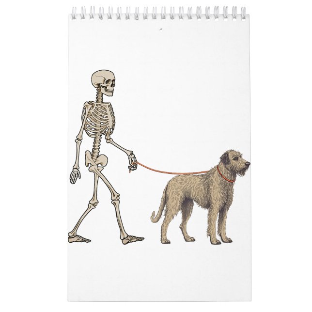 Calendrier Drôle Pekingese Skeleton Dog Marcher Halloween Chi (Protection)
