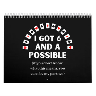 Calendrier Drôle Pique J'Ai Six Et Une Carte De Jeu Possible