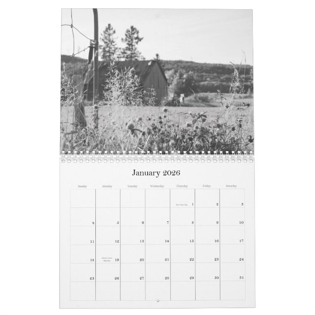 Calendrier du b&w 2011 de pays (Jan 2026)