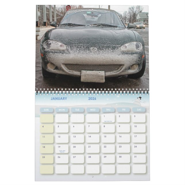 Calendrier du club Miata (Jan 2026)