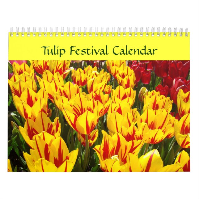 Calendrier du Festival des tulipes tulipes colorée (Protection)