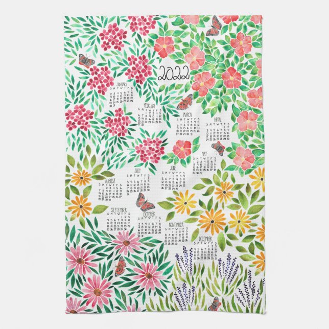 Calendrier du jardin de Grammy Serviette de cuisin (Vertical)