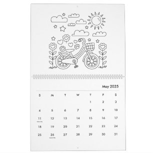 Calendrier du livre de coloriage pour enfants