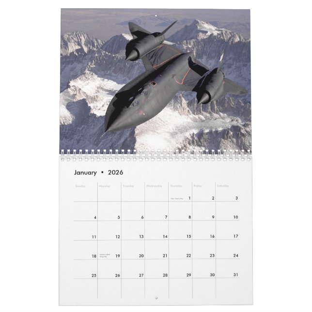 Calendrier du merle SR-71 (Jan 2026)