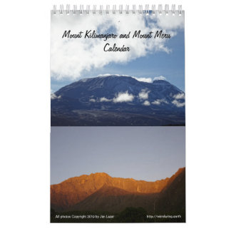 Calendrier du Mont Kilimandjaro et du Mont Meru