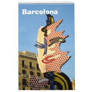 Calendrier du mur de 12 mois Barcelone, Espagne