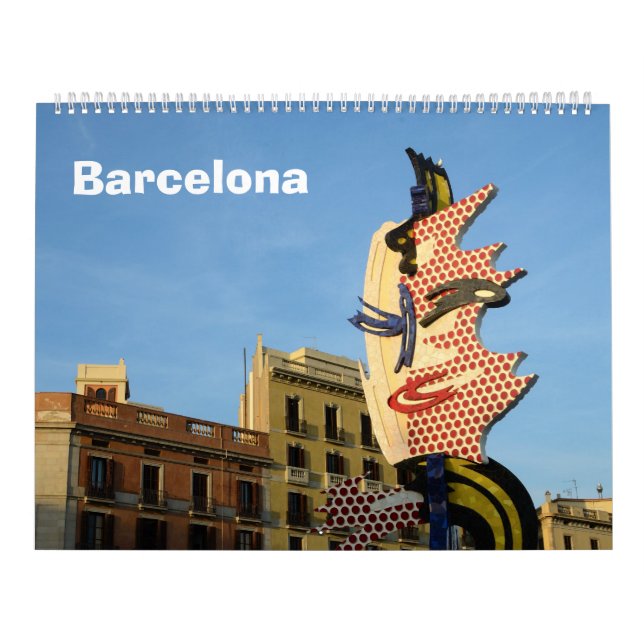 Calendrier du mur de 12 mois Barcelone, Espagne (Protection)