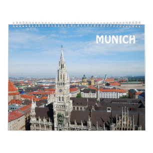 Calendrier du mur de Munich de 12 mois