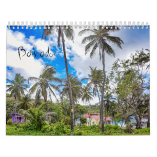 Calendrier du mur des îles tropicales de la Barbad