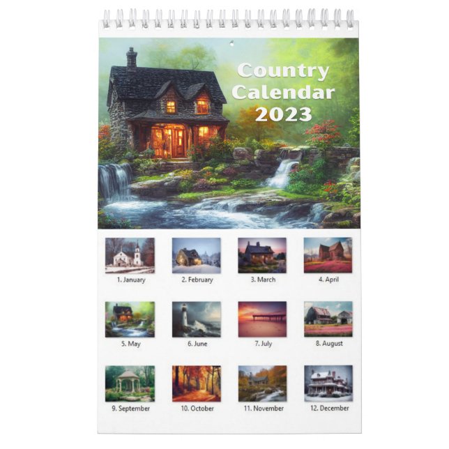 Calendrier du pays 2023 Calendrier mural (Protection)