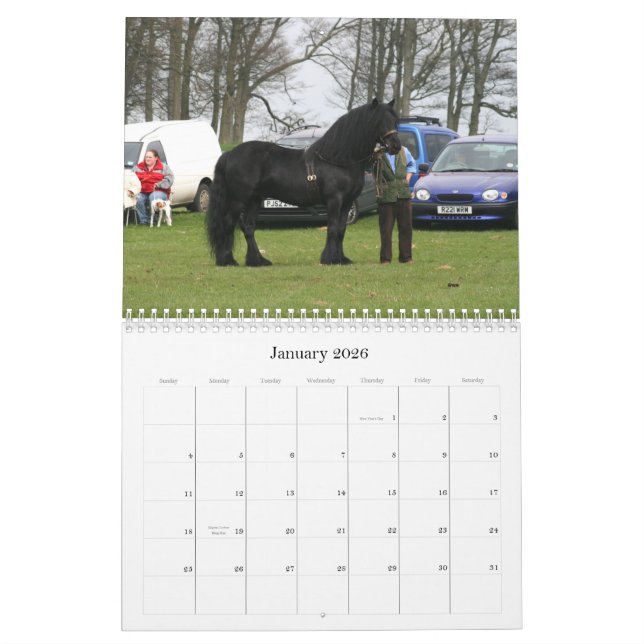 Calendrier du poney 2010 de vallées (Jan 2026)